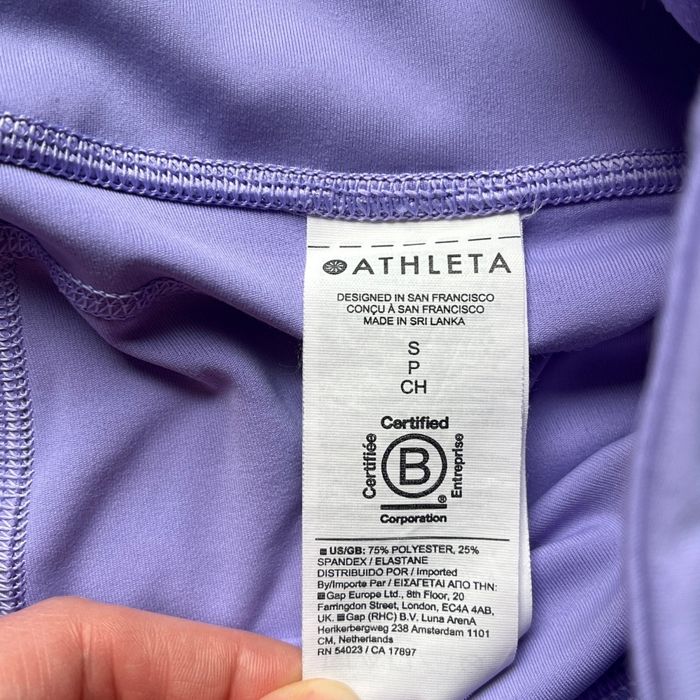 Athleta Ultimate Stash 7/8 tight Purple Leggings women’s small yoga pockets NWOT - Picture 6 of 9